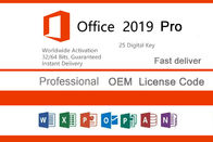Υπολογιστής Microsoft Office 2019 υπέρ συν το βασικό, τριανταδυάμπιτο εξηντατετράμπιτο κλειδί cOem γραφείων 2019