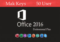 50 χρήστης MS Office 2016 υπέρ συν Mak παραθύρων τα κλειδιά αδειών που ενεργοποιούνται on-line